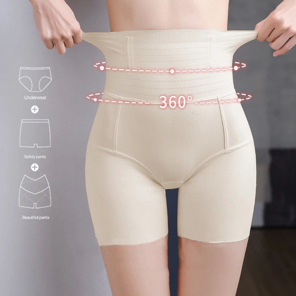 1pcs Seamless Belly Shaping Briefs Mid Waist Lifting Hip Pants Slimming Panties Women Postpartum Shaper Underwear Safety Panty