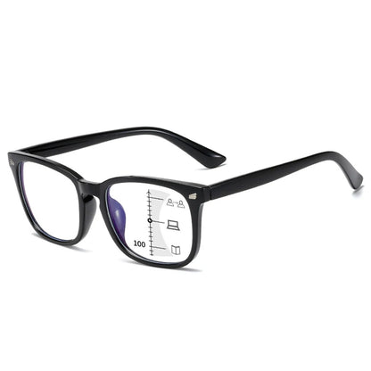 CRIXALIS Square Multifocal Progressive Reading Glasses Men Fashion With Diopters Anti-glare Computer Eyeglasses Women UV400