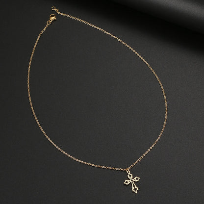 Stainless Steel Necklaces Vintage Cross Pendants Chain Choker Jewellery Fashion Necklace For Women Jewelry Goth Party Gifts NEW
