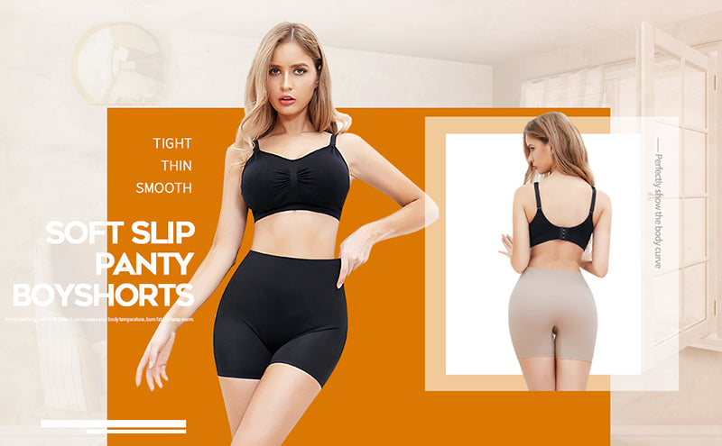 Womens High Waisted Shaper Shorts Smooth Shaping Boyshorts Panties Tummy Control Underwear Slimming Shapewear Short