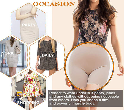 Womens High Waisted Shaper Shorts Smooth Shaping Boyshorts Panties Tummy Control Underwear Slimming Shapewear Short