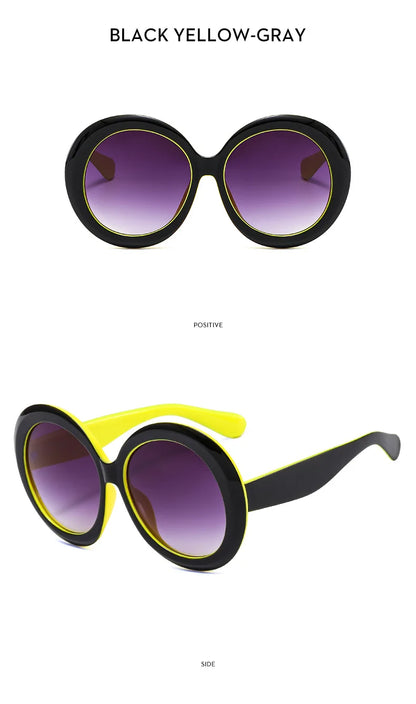 JNPCXI Oversized Round Sunglasses Women Men Luxury Brand Big Frame Sun Glasses Goggles Large Shades Unisex Riding Eyeglasses