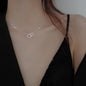 Fashion Double Love Heart Necklaces for Women Simple Sliver Color Personality Long Tassel Necklace Party Jewellery Gifts