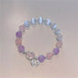 2024 New Trendy Red Beaded Chain Bracelet for Women Simple Hollow Butterfly Pendant Bracelets Jewelry Gifts Accessories