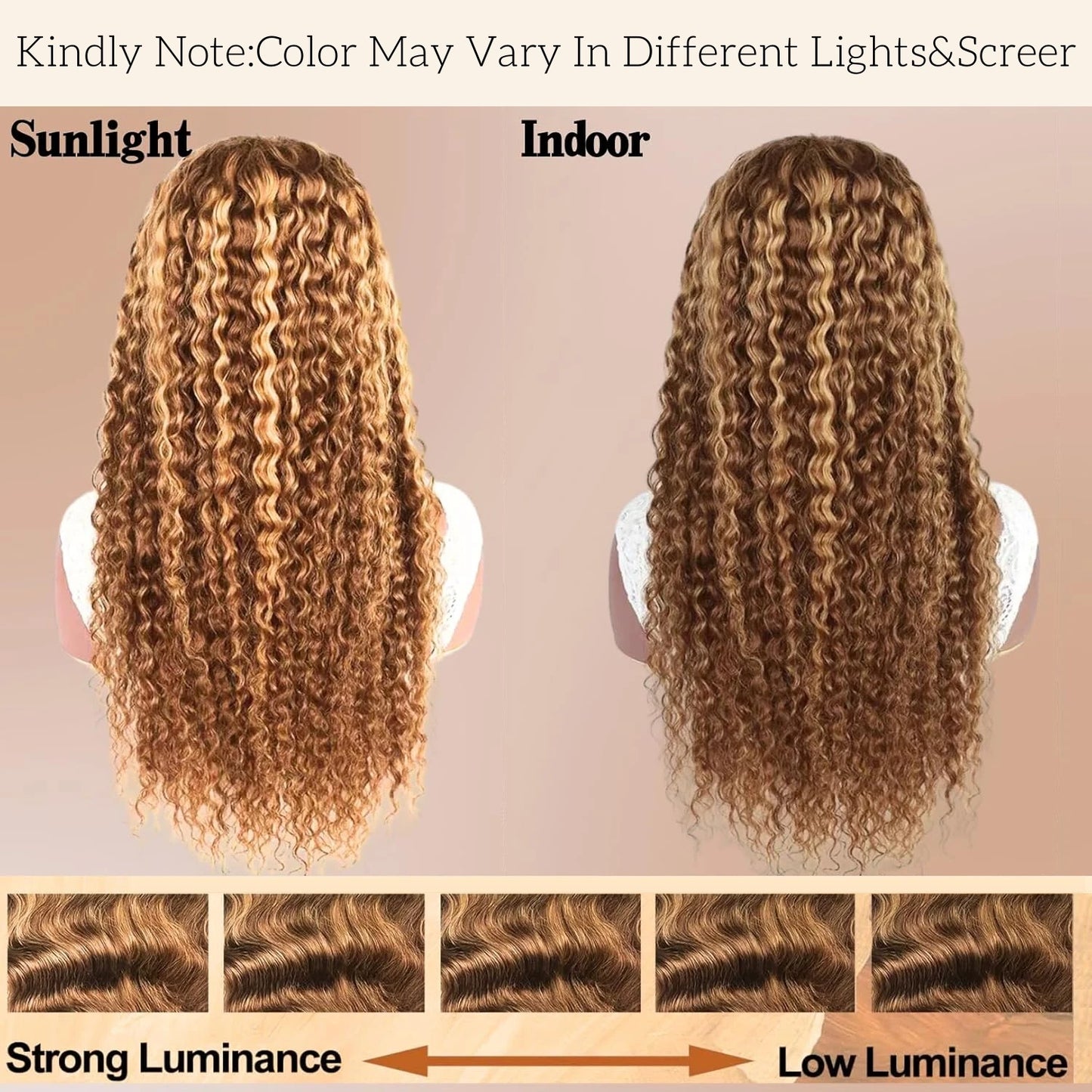 200 Density Invisible Strap Highlight 360 Full Hd Lace Front Wig Honey Blonde Deep Wave Frontal Wig Glueless Wig Human Hair