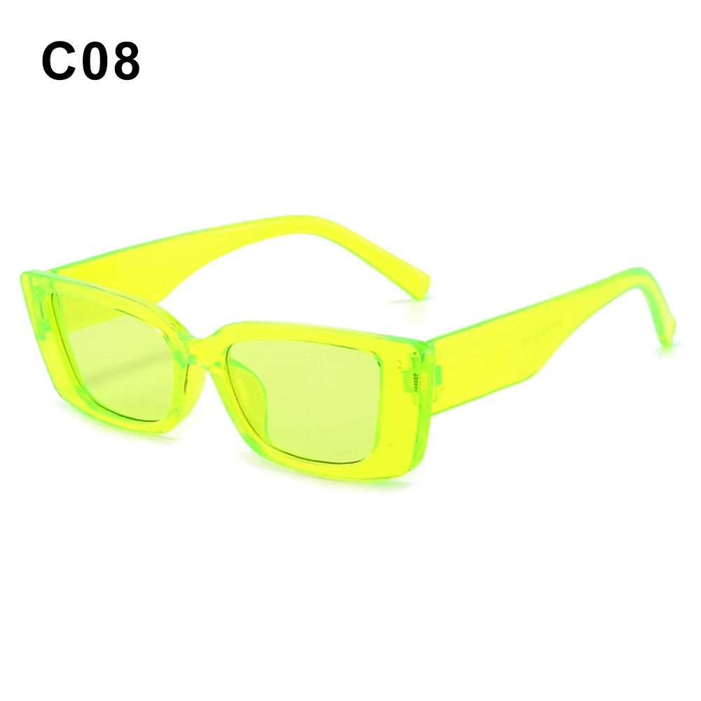 Retro Cat eyt Frame Sunglasses Women 2023 Luxury V Sun Glasses Men Fashion Rectangle Jelly Sunglasses with Metal Hinges UV400
