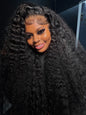 46 44 Inch 13x6 HD Transparent Lace Front Human Hair Wig For Black Women Curly Wig Pre Plucked Deep Wave Water Wave Frontal Wigs