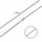 HIYEE Men's Thin Box Chain Necklace,1.5/2/2.5/3MM Stainless Steel Chain Link Collars Gift,Male DIY Jewelry,18 to 24 Inch Parts