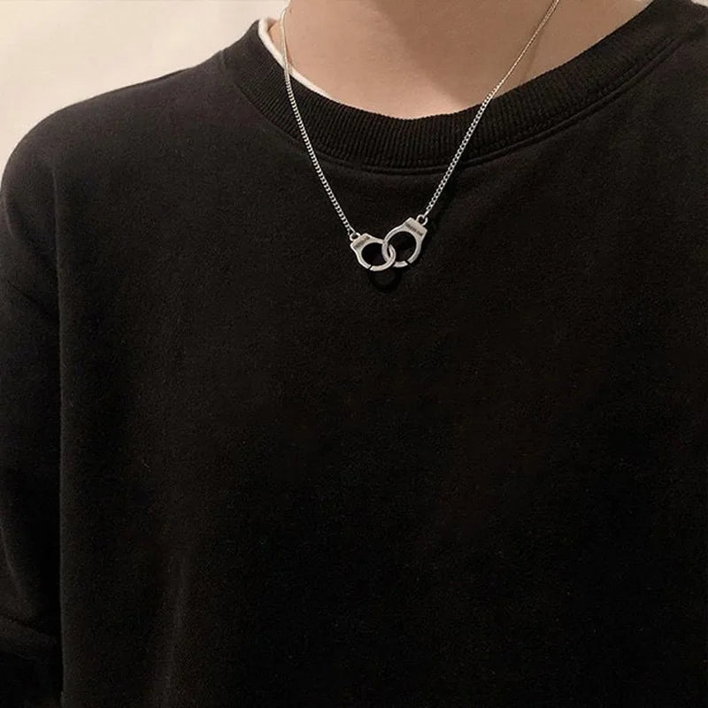 Punk Thorns Chain Necklace for Men Streetwear Barbed Wire Brambles Boys Hip Hop Harajuku Party Halloween Jewelry
