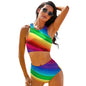 Classic Striped Vintage Bikini Set Horizontal Black Stripes Bikini Swimsuit Sexy High Waist Swimwear Bath Print Feminine Bikinis