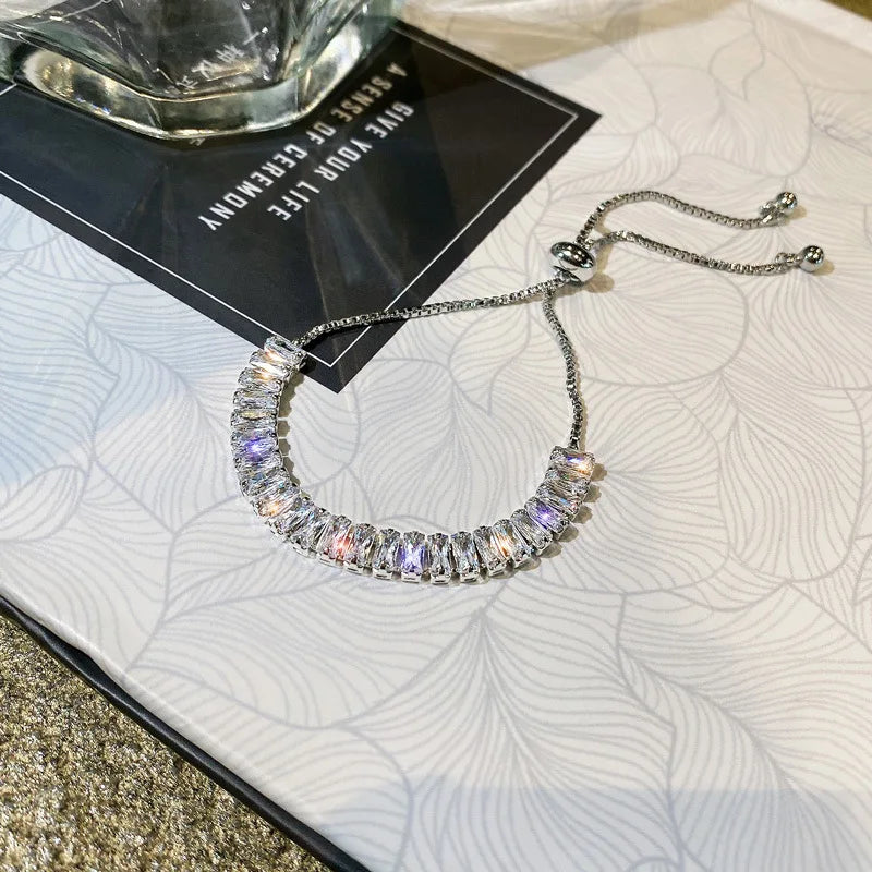 Exquisite Opal Tulip Zircon Bracelet for Women Fashionable Personalized Daily Accessory Party Jewelry Birthday Anniversary Gifts
