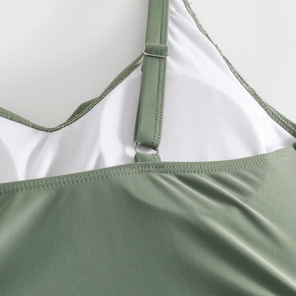 VigoBeviya 2025 Solid Strapped Swimwear Women Cross Push UP One Piece Swimsuit Sexy Lady Monokini Backless Beach Bathing Suit