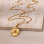 Stainless Steel Geometric Necklace For Women Fashion Sun Sunflower Pendant Clavicle Chain Aesthetic Jewelry Accessories Femme