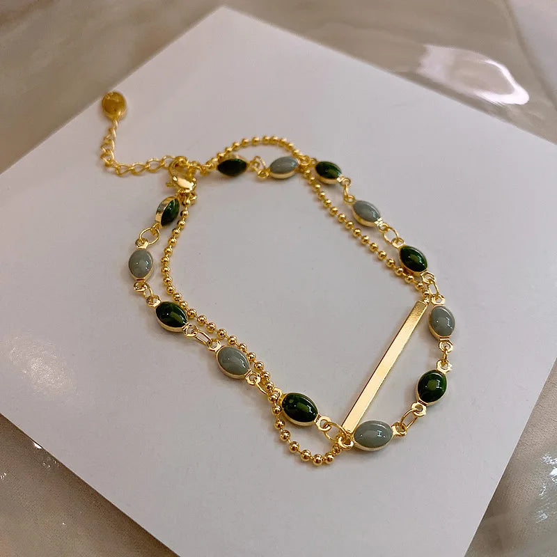 Exquisite Opal Tulip Zircon Bracelet for Women Fashionable Personalized Daily Accessory Party Jewelry Birthday Anniversary Gifts