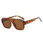 JNPCXI Fashion Square Women Sunglasses Shades UV400 Retro Leopard Tea Candy Color Gradient Men Punk Sun Glasses