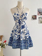 Women's Romantical Floral Print Halter Neck Sexy Fashionable Dress Easy to Create Lazy Stylish Vacation Style Dress