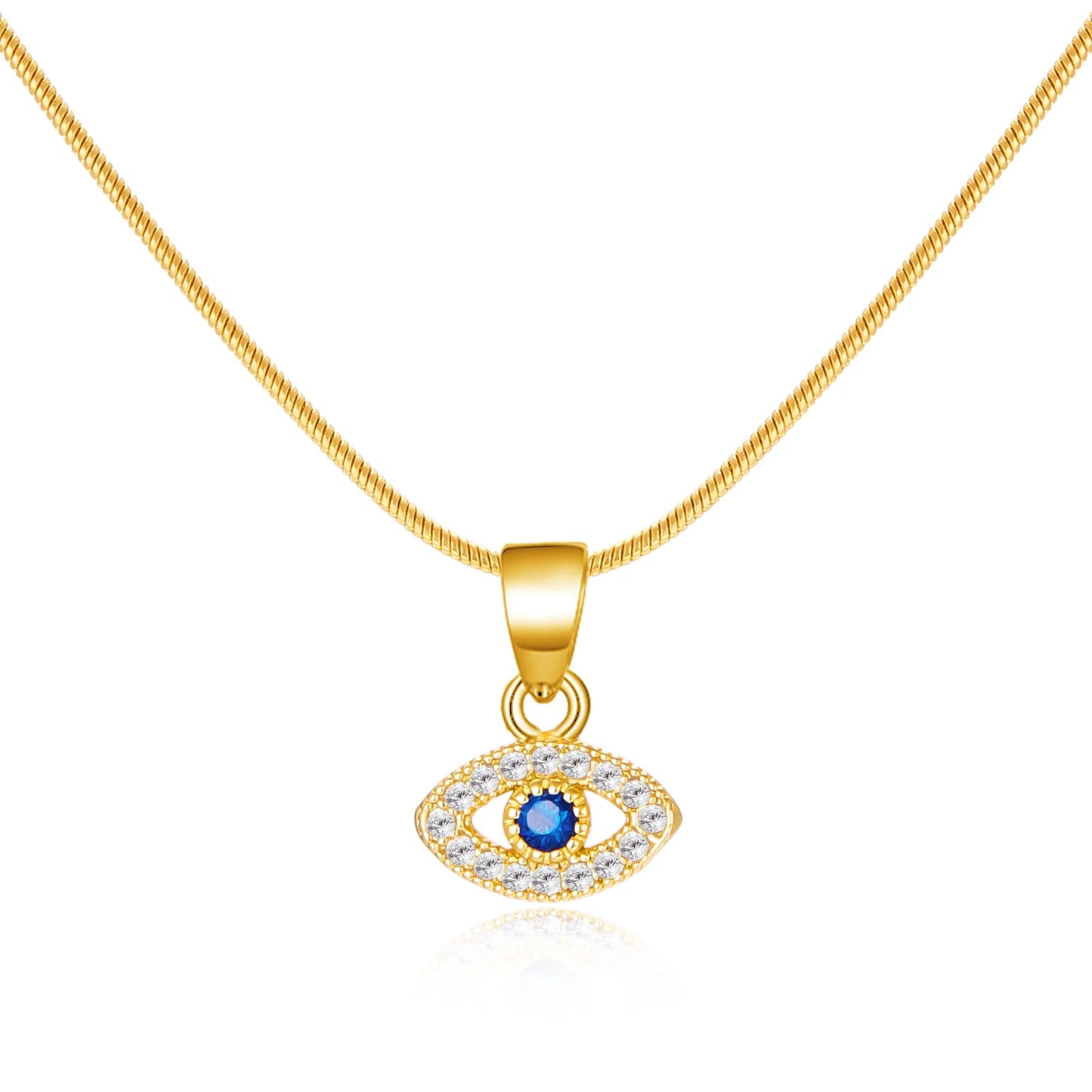 Fashion Zircon Evil Eye Necklaces for Women Chain Turkish Eye Pendant Necklace Girls Party Jewelry Lucky Gift