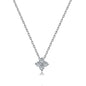 New Stainless Steel Zircon Necklaces for Women 18K Gold Plated Four Leaf Grass Collar Chain Necklace Luxury Jewelry Gift
