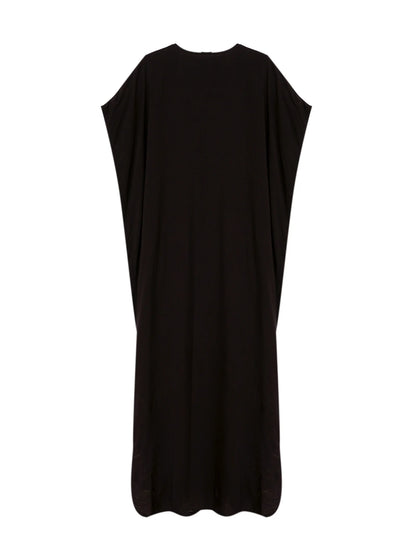 2024 Vintage Embroidery Kaftan Sexy V-neck Batwing Sleeve High Waist Maxi Dress Tunic Women Clothing Summer Beach Dresses Q660