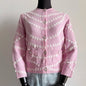 NIGO Women's Chain Embroidery Spring, Autumn And Winter Solid Color Long-Sleeved Round Neck Cashmere Cardigan Ngvp #nigo1844
