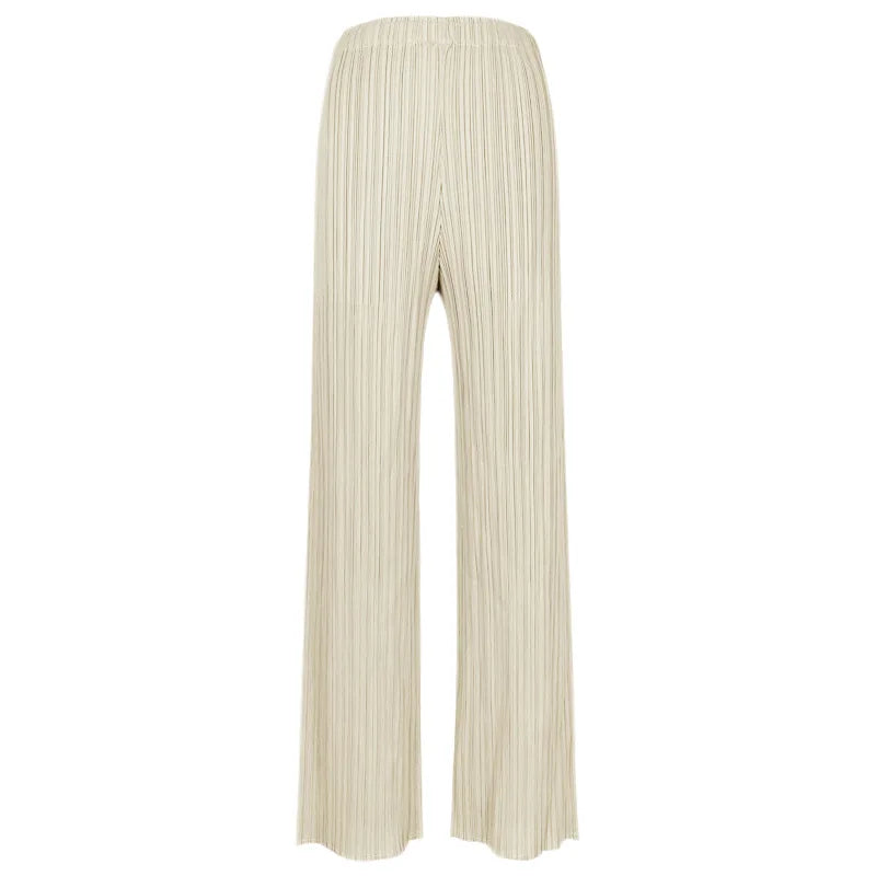YUDX Spring Summer Autumn Women Casual Elegant Ladies Miyake Designer Casual Loose Straight Pleated Pants High Waist Trousers