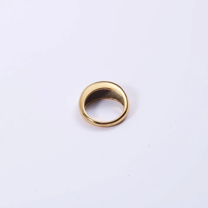 SUNIBI Fashion Simple Stainless Steel Rings for Women Arc Rings Jewellery Couple Anniversary Geometric Ring Size 5 6 7 8 Jewelry