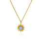 Stainless Steel Geometric Necklace For Women Fashion Sun Sunflower Pendant Clavicle Chain Aesthetic Jewelry Accessories Femme