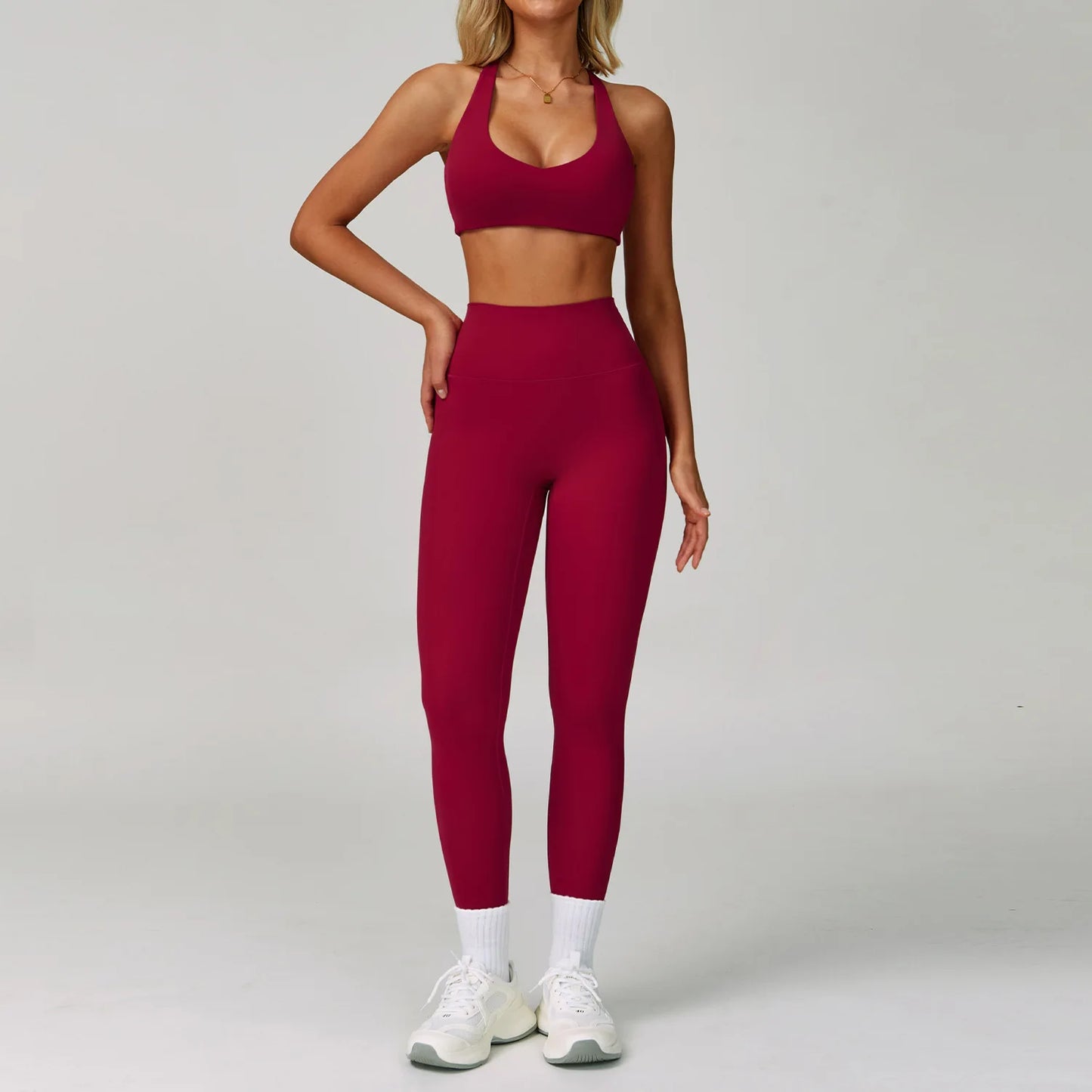 2PCS Yoga Clothing Set Women's High Waisted Leggings 3 Piece Fitness Suit Coat Jacket Exercise Wear Fitness Workout Underwear ﻿