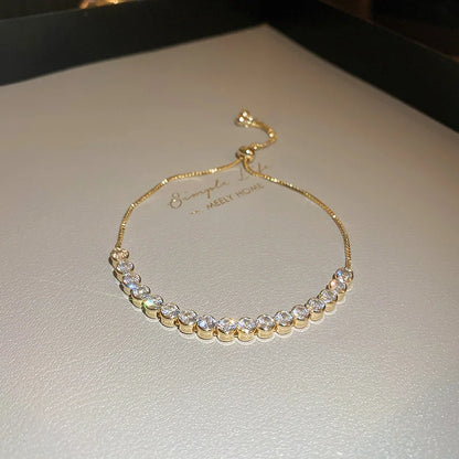 Exquisite Opal Tulip Zircon Bracelet for Women Fashionable Personalized Daily Accessory Party Jewelry Birthday Anniversary Gifts