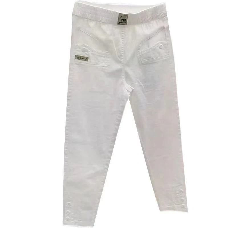 New 2025 Fashion Korean Women's pants Spring Summer  Casual Slim Elastic Waist Pants Female Harun pants Ladies Trousers