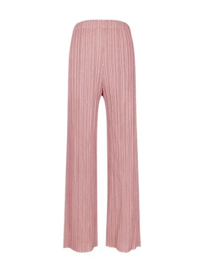 YUDX Spring Summer Autumn Women Casual Elegant Ladies Miyake Designer Casual Loose Straight Pleated Pants High Waist Trousers