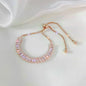 Exquisite Opal Tulip Zircon Bracelet for Women Fashionable Personalized Daily Accessory Party Jewelry Birthday Anniversary Gifts