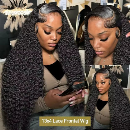 13x6 Hd Lace Frontal Wigs Loose Deep Wave Wigs Brazilian Women Curly Human Hair wig 30Inch Deep Water Wave 13x4 Lace Front Wig