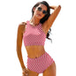 Classic Striped Vintage Bikini Set Horizontal Black Stripes Bikini Swimsuit Sexy High Waist Swimwear Bath Print Feminine Bikinis