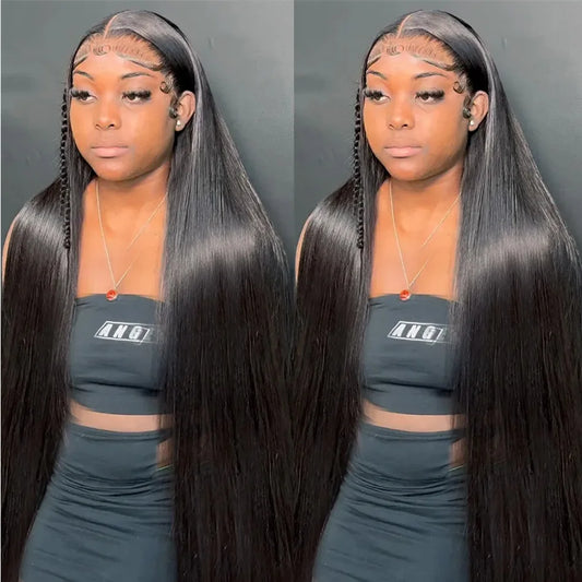 13x6 Hd Lace Frontal Wig Human Hair 40 Inch 13x4 Straight Lace Front Human Hair Wigs For Women Pre Plucked 200 Density Remy Hair