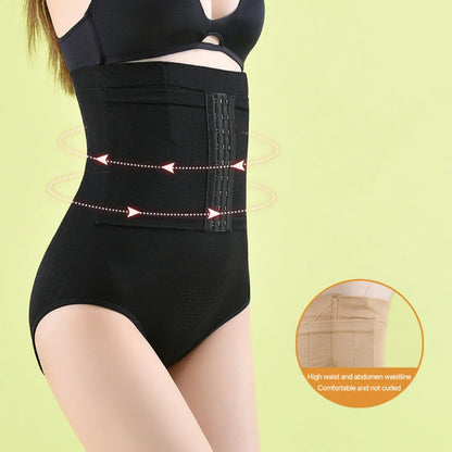 2pcs Women High Waist Shaping Briefs Buckle adjustment Body Shaper Slimming Underwear Butt Lifter Control Pantie Shapewear Pant
