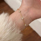 New Stainless Steel Zircon Necklaces for Women 18K Gold Plated Four Leaf Grass Collar Chain Necklace Luxury Jewelry Gift