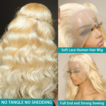 613 HD Lace Frontal Wig 13x6 Human Hair Wigs 30 Inch Body Wave Wig 250 Density Transparent Lace Brazilian Hair Summer Breathable
