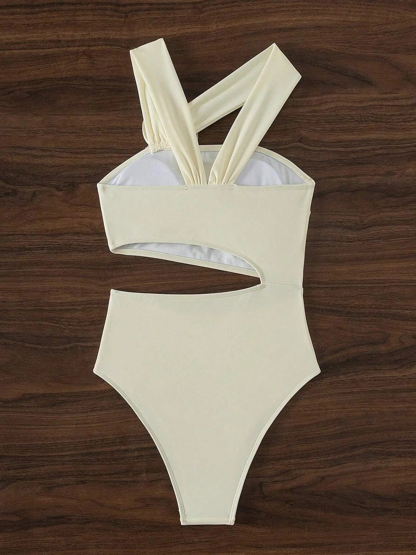 Vigoashely Solid 2025 One-shoulder Swimwear Women Sexy Push UP Hollow One Piece Swimsuit Monokini Summer Beach Lady Bathing Suit