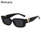 Retro Cat eyt Frame Sunglasses Women 2023 Luxury V Sun Glasses Men Fashion Rectangle Jelly Sunglasses with Metal Hinges UV400