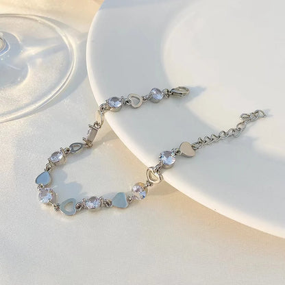Exquisite Opal Tulip Zircon Bracelet for Women Fashionable Personalized Daily Accessory Party Jewelry Birthday Anniversary Gifts