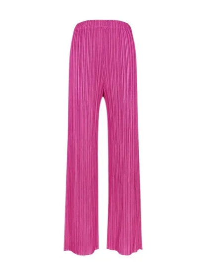 YUDX Spring Summer Autumn Women Casual Elegant Ladies Miyake Designer Casual Loose Straight Pleated Pants High Waist Trousers