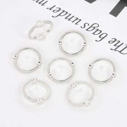 Plating 18k gold 6 8 10 mm  Mix Vintage  Bead Ring  Spacer Beads Cap DIY Bracelet Beads For jewelry Making Accessories Finding