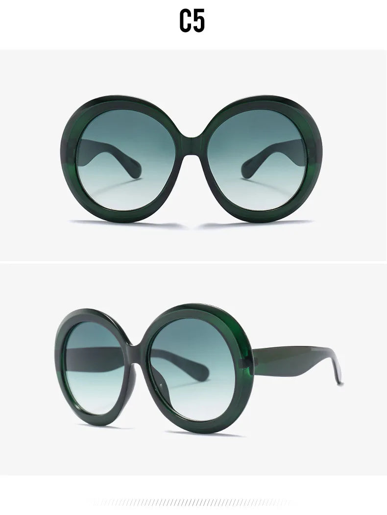 JNPCXI Oversized Round Sunglasses Women Men Luxury Brand Big Frame Sun Glasses Goggles Large Shades Unisex Riding Eyeglasses