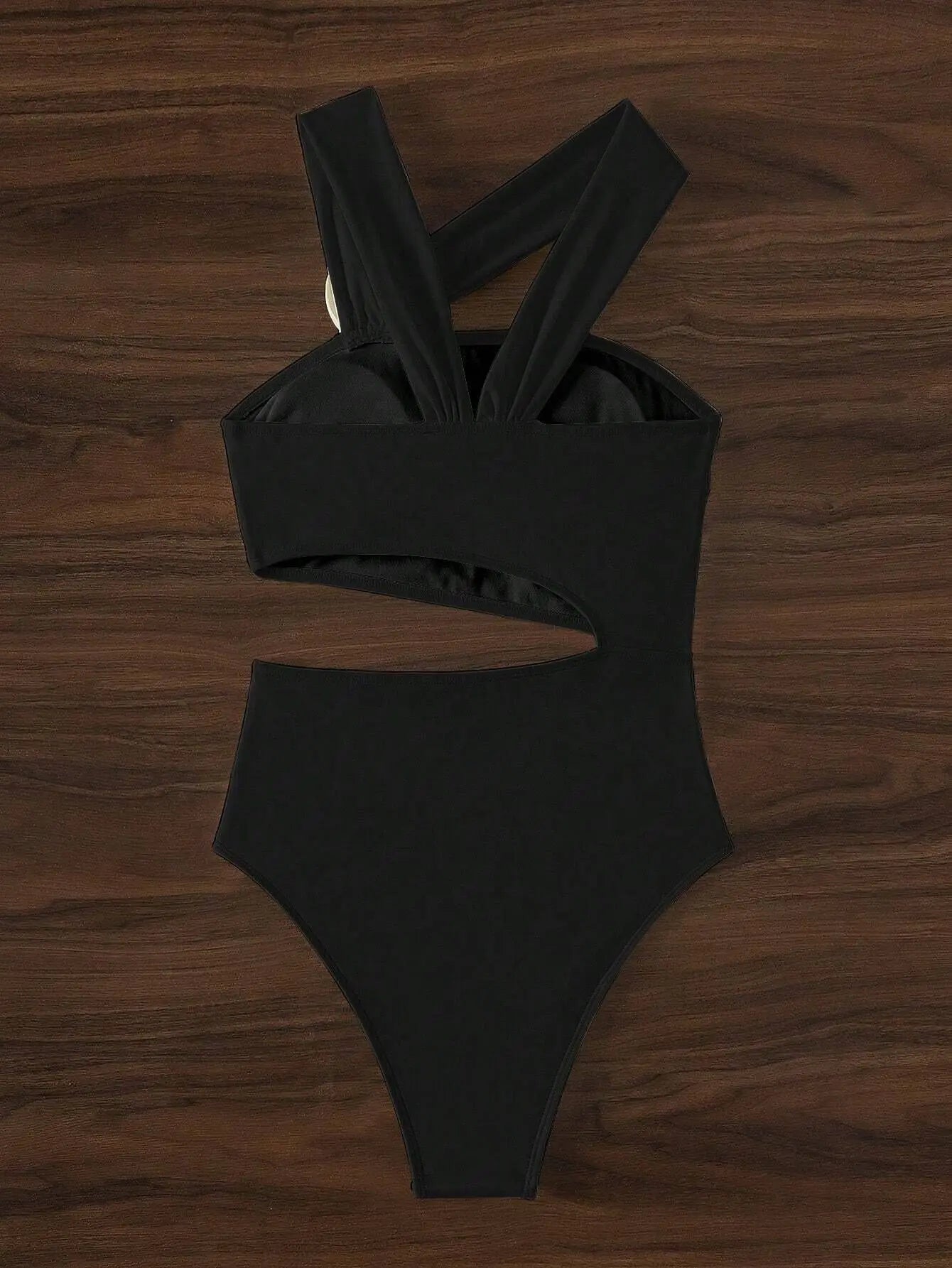 Vigoashely Solid 2025 One-shoulder Swimwear Women Sexy Push UP Hollow One Piece Swimsuit Monokini Summer Beach Lady Bathing Suit