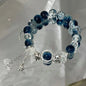 2024 New Trendy Red Beaded Chain Bracelet for Women Simple Hollow Butterfly Pendant Bracelets Jewelry Gifts Accessories