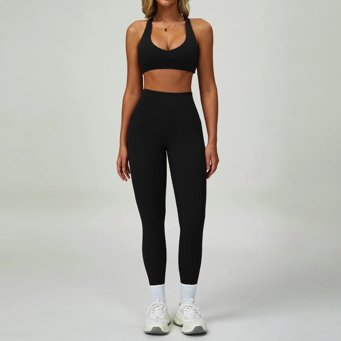 2PCS Yoga Clothing Set Women's High Waisted Leggings 3 Piece Fitness Suit Coat Jacket Exercise Wear Fitness Workout Underwear ﻿