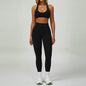 2PCS Yoga Clothing Set Women's High Waisted Leggings 3 Piece Fitness Suit Coat Jacket Exercise Wear Fitness Workout Underwear ﻿