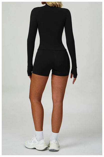 2PCS Yoga Clothing Set Women's High Waisted Leggings 3 Piece Fitness Suit Coat Jacket Exercise Wear Fitness Workout Underwear ﻿