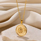 Stainless Steel Geometric Necklace For Women Fashion Sun Sunflower Pendant Clavicle Chain Aesthetic Jewelry Accessories Femme